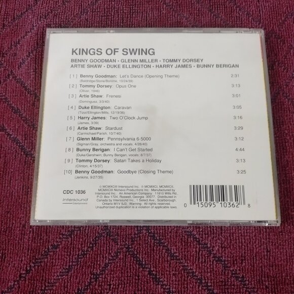 Kings of Swing - Original Recordings - By Intersound - CD - Used - Picture 2 of 3